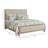 Solid Wood Panel Bed with Upholstered Headboard & Nailhead Trim-87466200