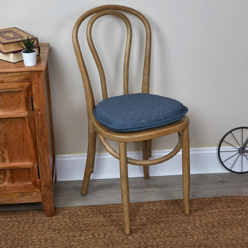 Non-Slip Mid Century Modern Shell Chair Cushion, Extra Thick Filling, Blue