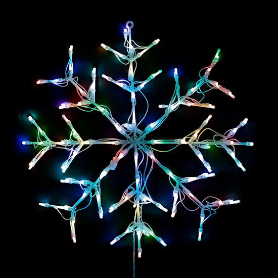 Flocon de neige changeant de couleur avec affichage RVB