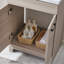 Ensemble de meuble-lavabo simple autoportant 24 portes 2 portes avec plateau en céramique 24 po