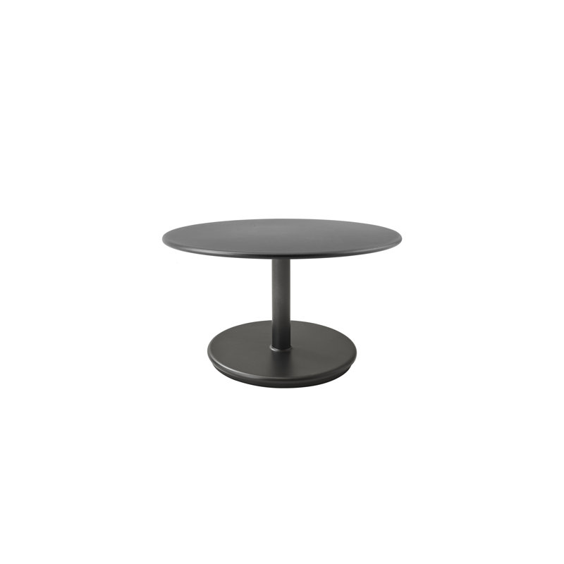 Go Outdoor Round Coffee Table, Lava Gray, 15.8"