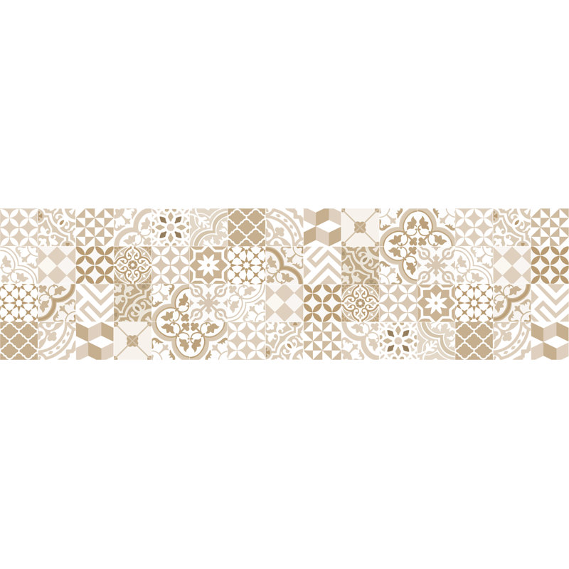 Lila Vinyl Machine Printed Area Rug, Rectangle 3'3.4" x 4'4.4"
