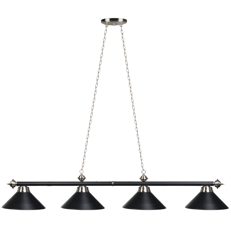 4 LT - CUIR CLAIR BILLARD, 78" H x 14" W, Black/Chrome