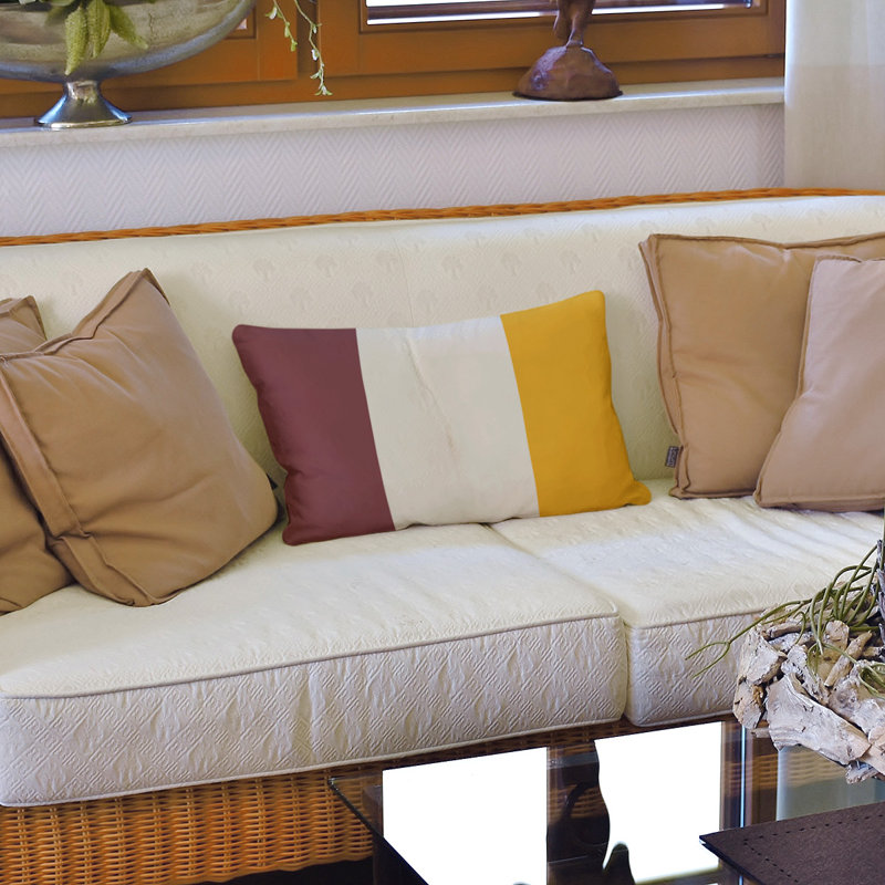 Housse de coussin lombaire Atlanta, Washington, Rose / Jaune