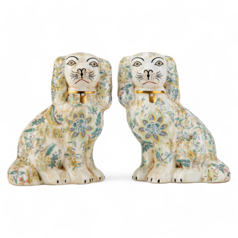 Staffordshire Style Dog Figurines – Chimney Pattern Small (Set of 2)