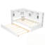 Lit simple en bois avec tablettes de rangement, USB et lit gigogne-233780713