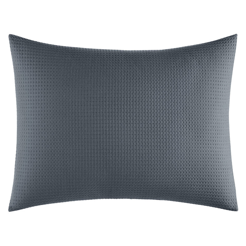 Pique Standard Cotton 3 Piece Duvet Cover Set, Midnight Blue, King Duvet Cover + 2 King Shams