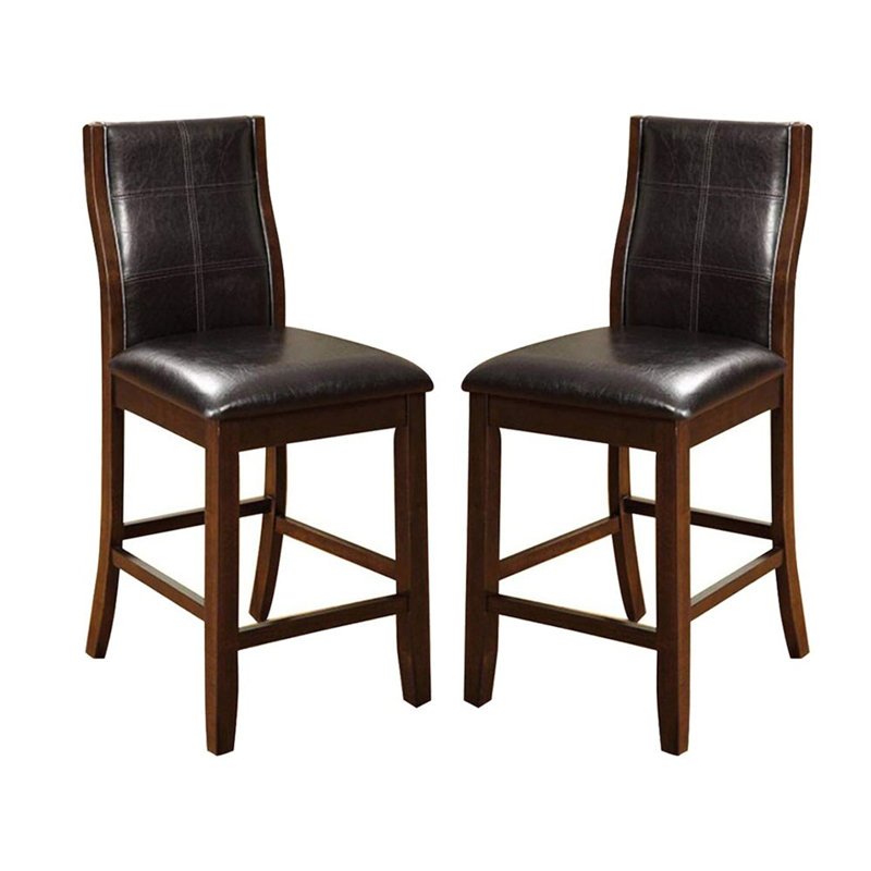 Unique Transitional Dining Chairs Set With Curved Back And Padded Seats