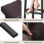 Ensemble de 2 tabourets de bar 24 po à hauteur de comptoir - siège rembourré sans dossier, coussin rembourré en cuir de polyuréthane, assemblage facile, structure noire et coussin brun, paquet de 2