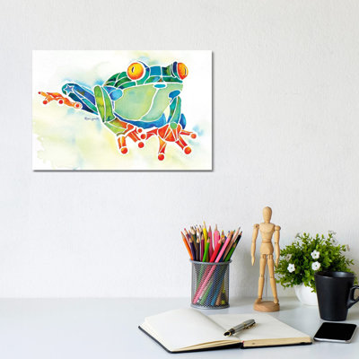 Frog Green by Jo Lynch - Wrapped Canvas Gallery-Wrapped Canvas Giclée