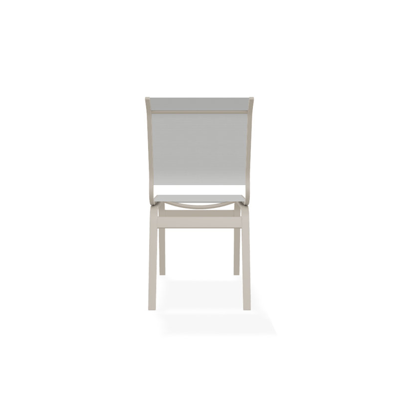 Chaise d'appoint de salle à manger Hiraku, Désert texturé, Blanc 6D Sunbrella®
