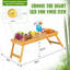 Camira Tray Bamboo Bed Tray Table with Foldable Legs And Handles Breakfast Tray Lap Tray (Natural)