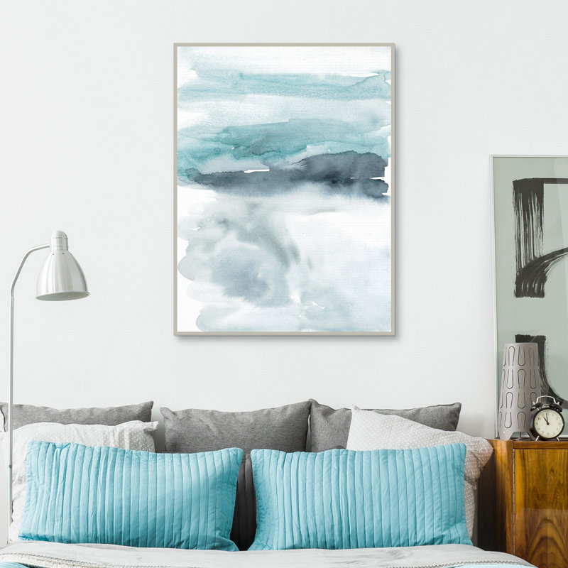 «Abstract Ocean - BL» par Willowbrook, art mural encadré