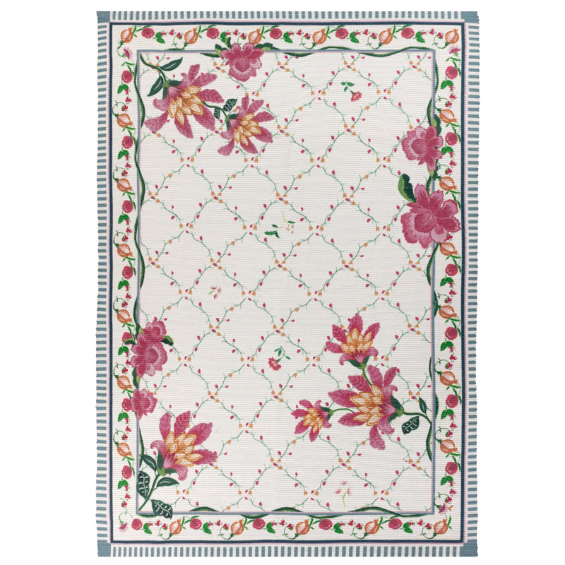 Claudia Floral Flatweave 120cm X 170cm Indoor / Outdoor Area Rug
