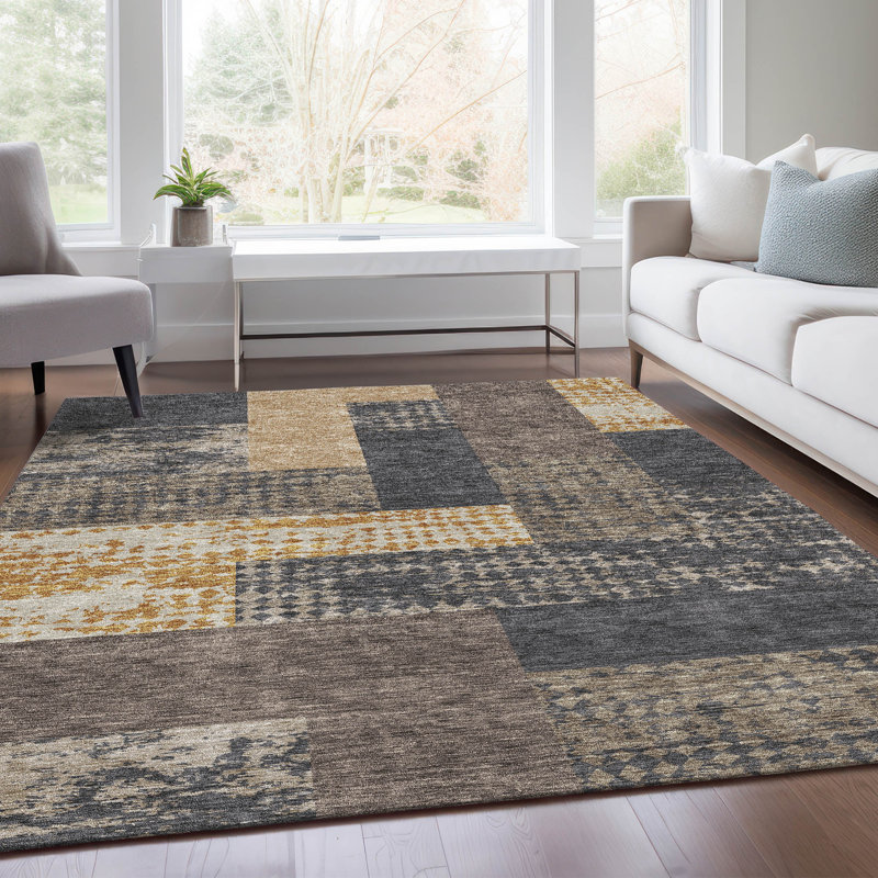 Tapis de qualité supérieure lavable à la machine Prisco, Rectangle 10 pi x 14 pi