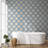 Deco Lily Large - Coastal Blue Wallpaper