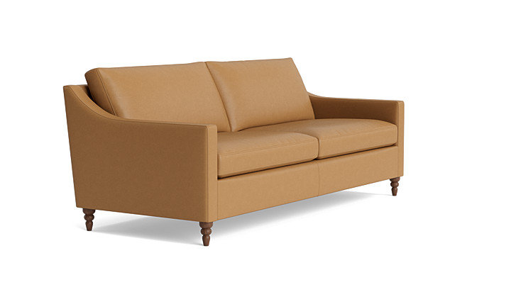 Vera Sofa (85"), Brown, Walnut Finish (Angled)