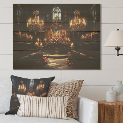 Baroque Basilica - Church On Wood Print
