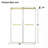 60 inch x 72 inch Gold Frameless Double Sliding Shower Door with 3/8 inch Thick Stainless Steel Tempered Glass