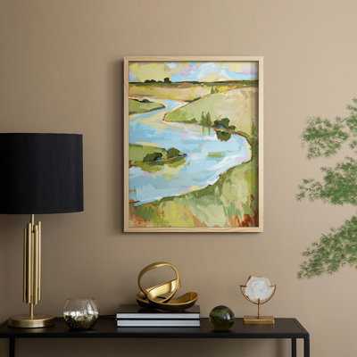 Upriver I Framed Print - Solid Wood