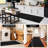 Runner Rugs for Hallway or Kitchen with Rubber Backing, Black 2'x73'-495631888