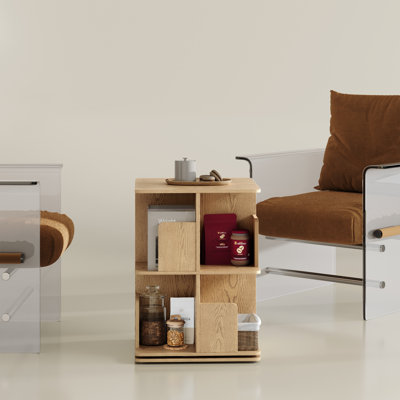 Bibliothèque tournante, petite bibliothèque à 2 niveaux, étagères d'angle, tour de rangement compacte
