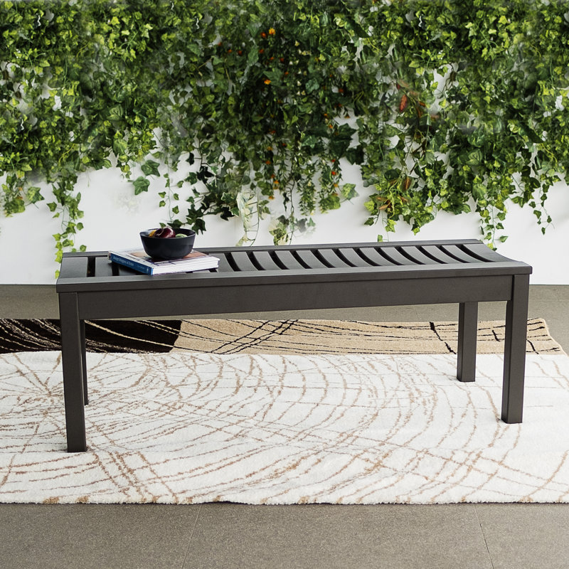 Karlov Mahogany Outdoor Backless Bench