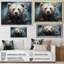 Minimalisme ours noir et blanc sur toile-1293140545-1293140550