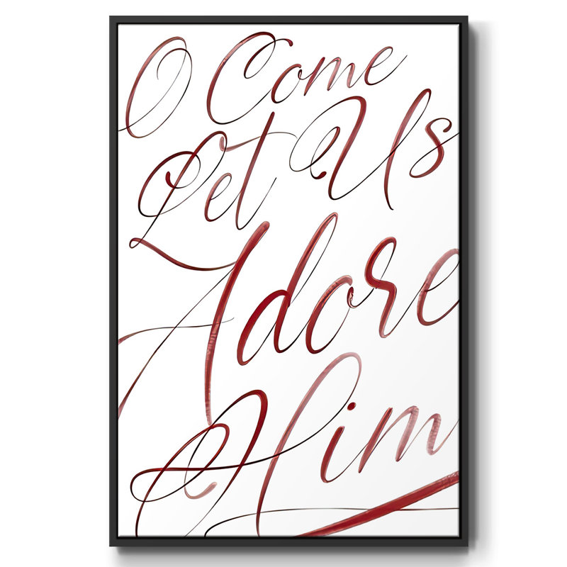 Toile tendue avec cadre O'Come, Cadre flottant noir, H 37 po x l 25 po x P 1,5 po, Rouge