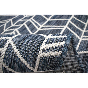 Mercury Row® Anwar Power Loom Navy Blue Indoor/Outdoor Rug & Reviews ...