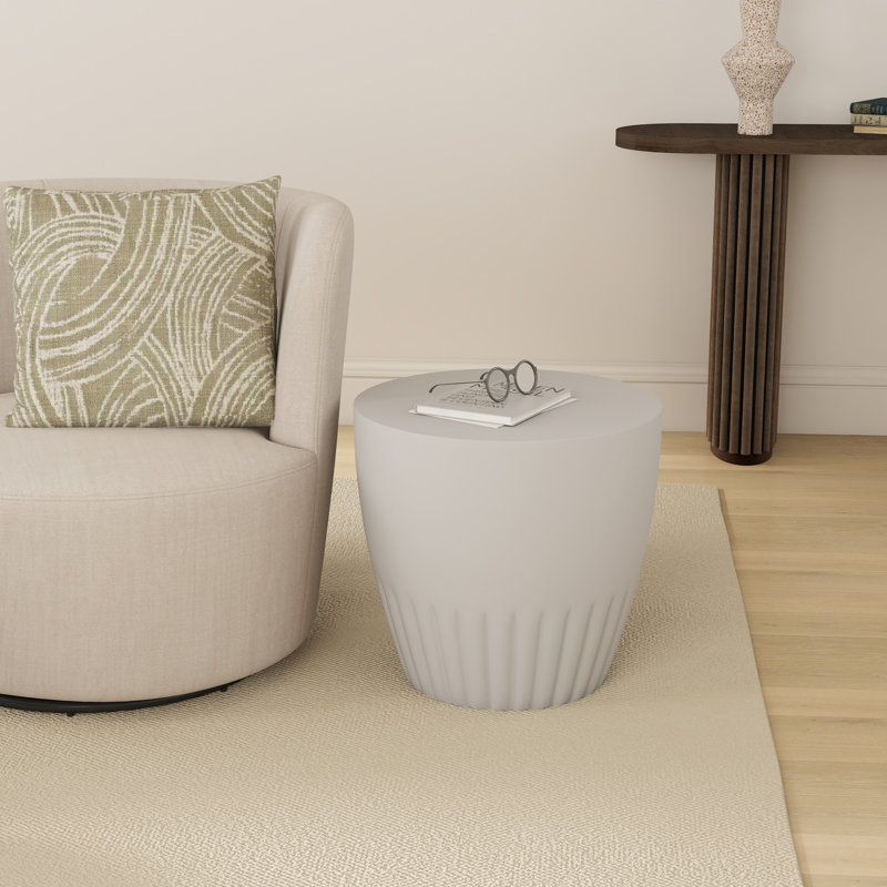 Corded Gray Cone Side Table