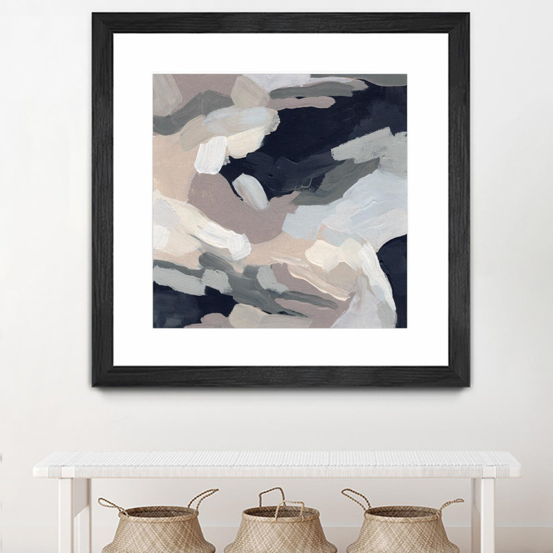 «Monochromes courants Ii» mat et encadré 36 po x 36 po, H 36 po x l 36 po x P 1 po