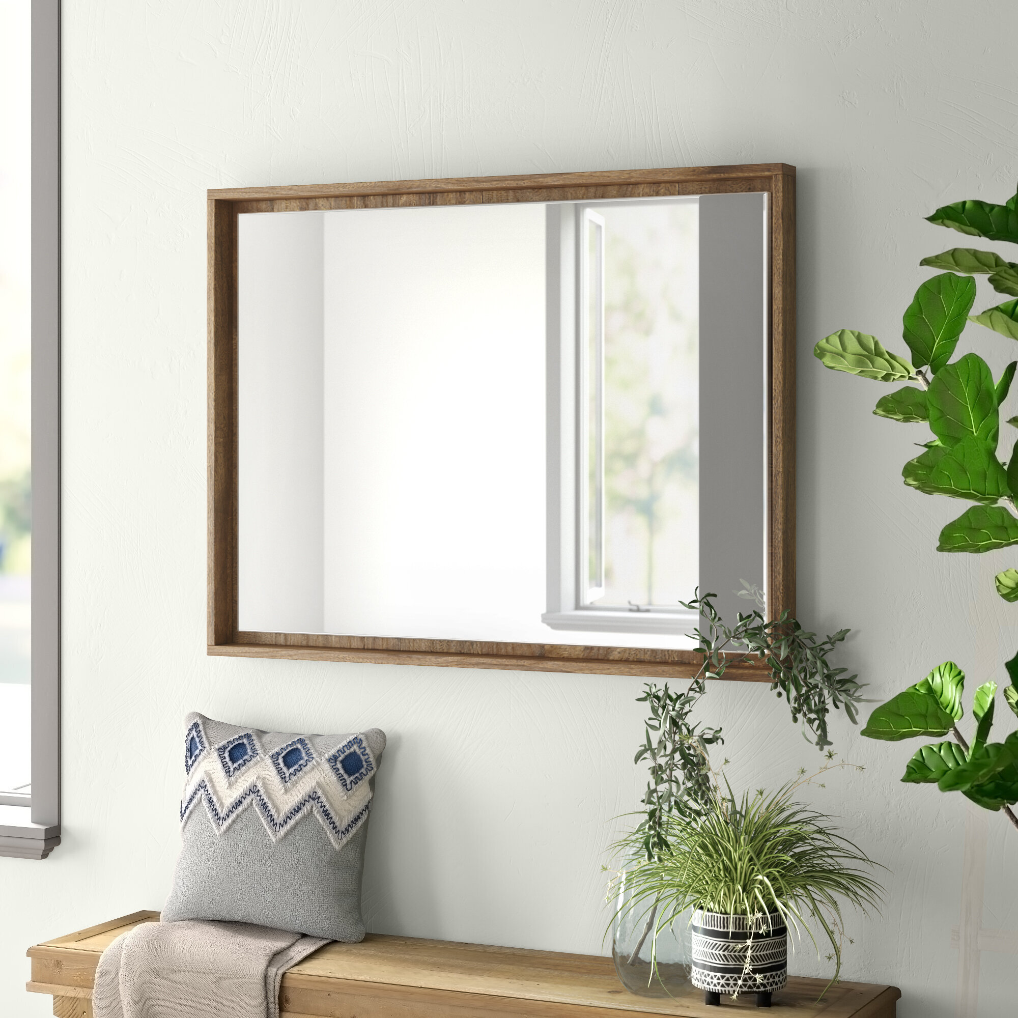 Mistana™ Hiram Solid Wood Mirror & Reviews | Wayfair