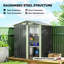 Outsunny 5ft x 4.3ft Outdoor Metal Storage Shed with Sliding Door Sloped Roof