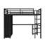 Loft Bed Frame With Built-In Wardrobe, Metal Loft Bed With Desk-1838669915