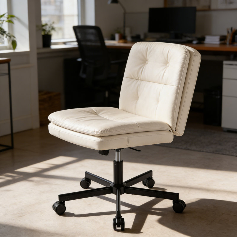 Fauteuil de bureau pivotant à 360 ° de grande taille avec roulettes