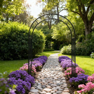 Treillis de jardin extérieur en métal - Rose et plante grimpante pour les allées et les jardins