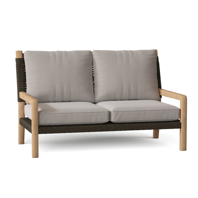 Hudson Outdoor 2 - Seat Loveseat, Sailcloth Seagull, Hudson Charcoal Lace