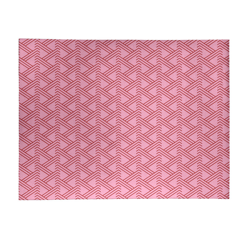 Tapis rose/rouge fait main, Rectangle 4 pi x 6 pi
