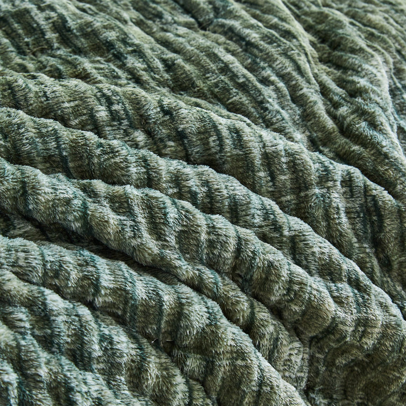 Wonderful Luxury Milky Velvet Quilt Set, Green, Queen Quilt