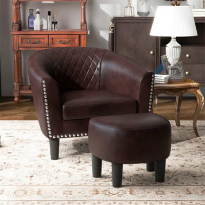 Fauteuil demi-tonneau avec repose-pieds 27,95 po Alverstone
