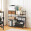 Record Player Stand, End Table With Vinyl Storage, 4 Tier Vinyl Record Storage, Side Table With Open Shelves, Turntable Stand For Living Room, Media Room