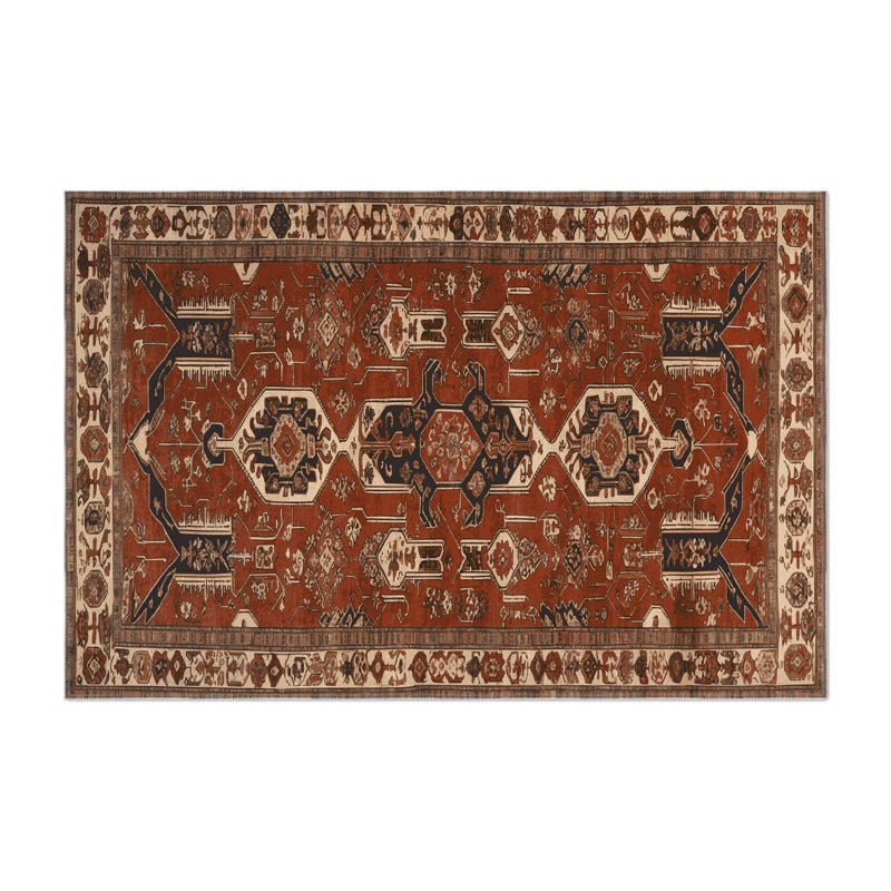 Turkish Brown Indoor and Outdoor Area Rug, Rectangle 3' x 5'
