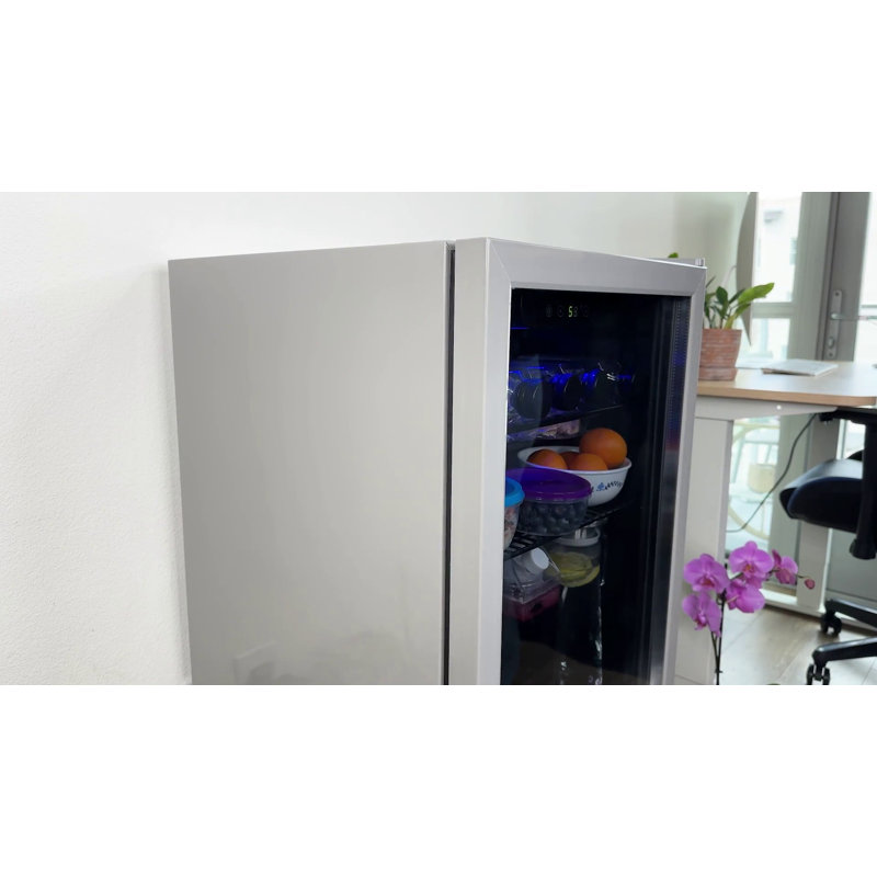 FRIGIDAIRE Beverage Refrigerator, Compact Mini Fridge with Digital Temperature Control, Fits 88 Cans