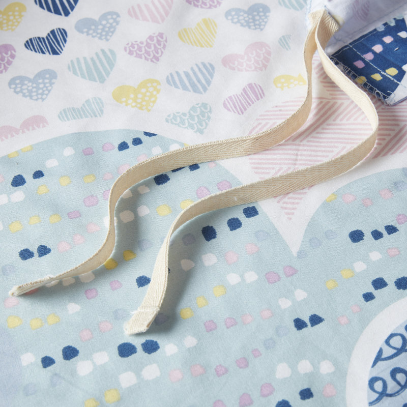 Ensemble de housse de couette en coton Cloud, Housse de couette simple + 1 taie décorative stan, Bleu