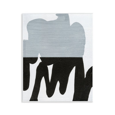 Art mural opaque noir et gris par Jodi Fuchs