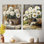 Pivoines par l'arrosage I - ensemble de 2 reproductions d'art mural en métal