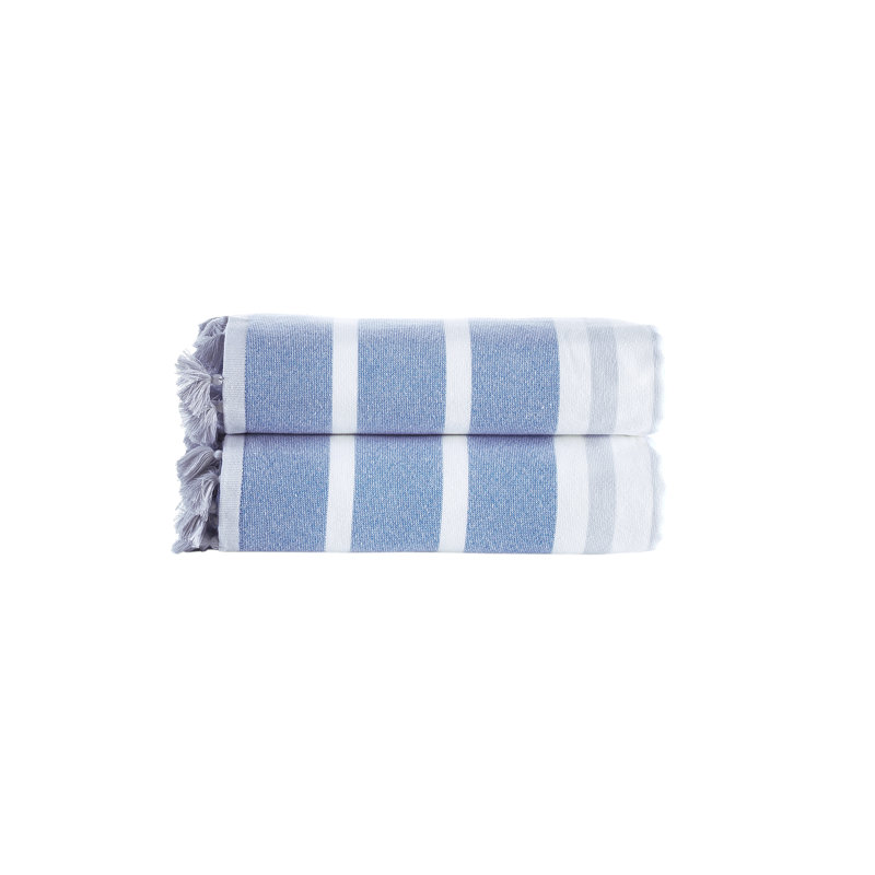 Turkish Cotton Lightweight Bath Towel, Blue