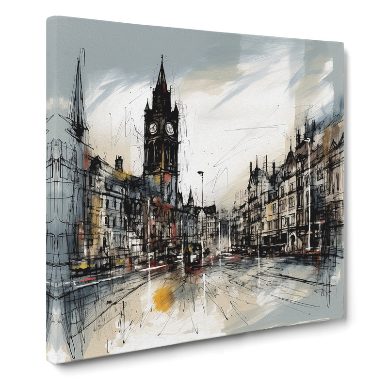 City Of Manchester Gestural Art No.3 - No Frame Print