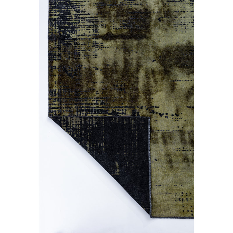 Brown/Black Luxury Area Rug, Rectangle 7'10" x 11'2"